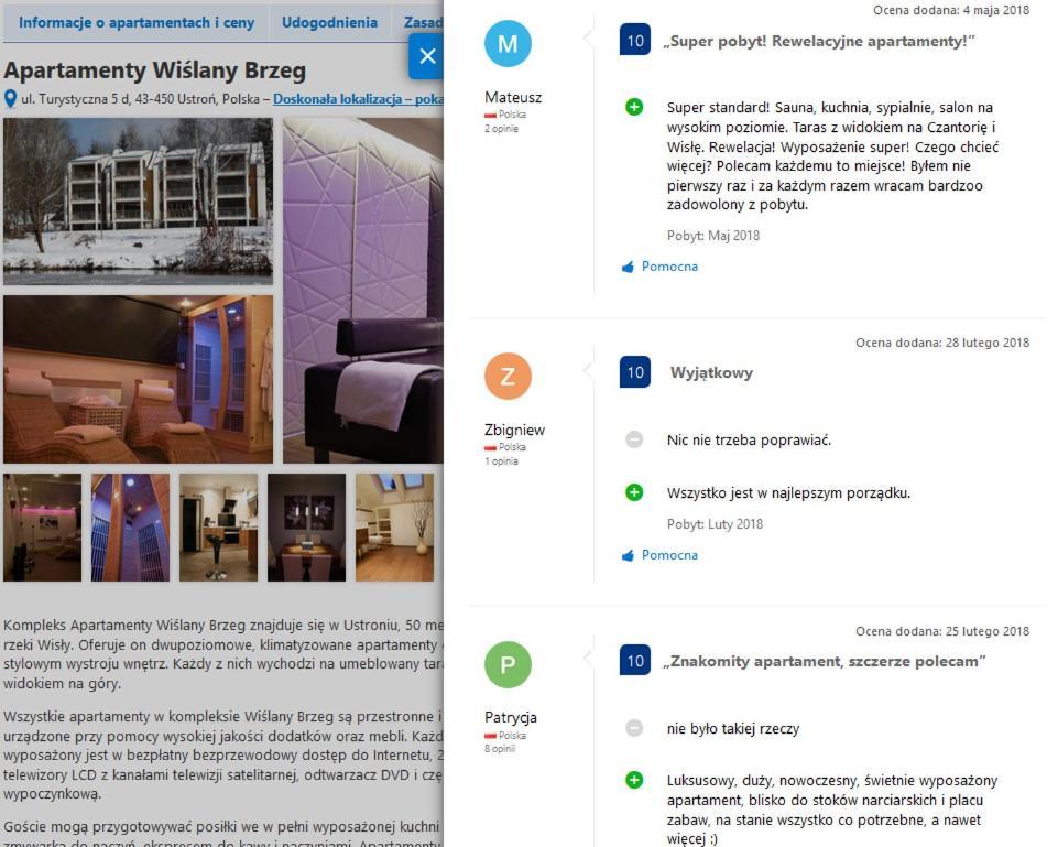 Apartamenty Wislany Brzeg Ustroń Exterior foto